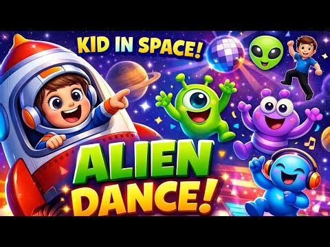 Space Kid Journey 🚀 | Fun Cartoon Poem for Kids 👽🕺 | Alien Dance Adventure