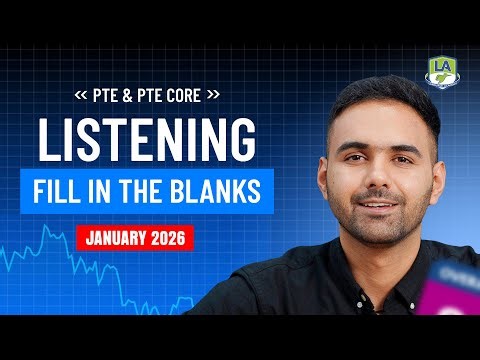 PTE Listening Fill in the Blanks | Most Repeated Questions | PTE & PTE Core January 2026