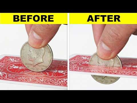 Coin-Thru-Card Magic Trick Revealed - Easy and Impossible