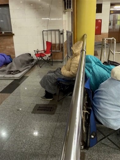 Kyiv residents took shelter in metro stations early on Saturday, April 25, as Russia launched a large scale air attack on Ukraine. Russia attacked Ukraine overnight with 619 drones and 47 missiles, Ukraine's air force said on Saturday, adding that several regions were hit, with the southeastern city of Dnipro being the main target. The air force said in a statement on Telegram that it downed 580 drones and 30 missiles. COURTESY: Reuters #GMANews