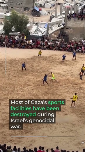 Palestinians gather for football amid Gaza’s ruins