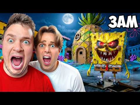 TRAPPED in a Cursed SPONGEBOB Box Fort at 3AM! (We Can't Escape)