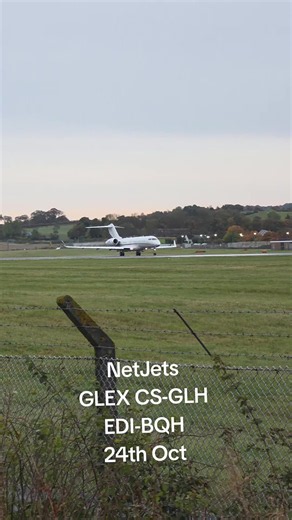NetJets GLEX CS-GLH Spotting: EDI to BQH on 24th Oct