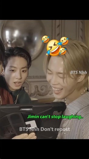 Tae try to run from window. Jimin saw and laughing..