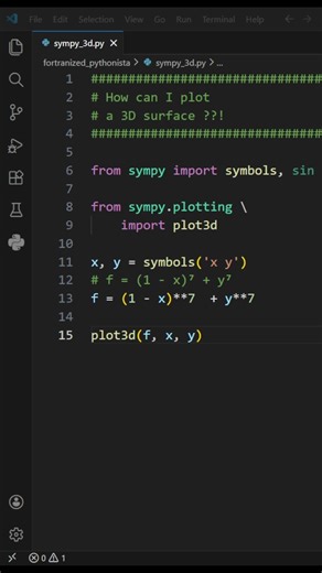 How can I plot a 3D surface plot #python