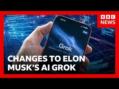 Elon Musk's platform X limits Grok AI image edits to paid users | BBC News