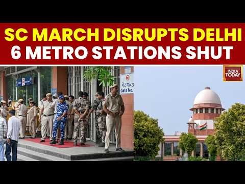 CJI Rejects INDIA Bloc Meeting Request Ahead Of Supreme Court March | 6 Metro Stations Shut