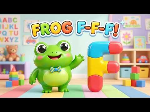🐸 Frog Frog F-F-F! 🎵 Funny ABC Song for Kids | Letter F Song