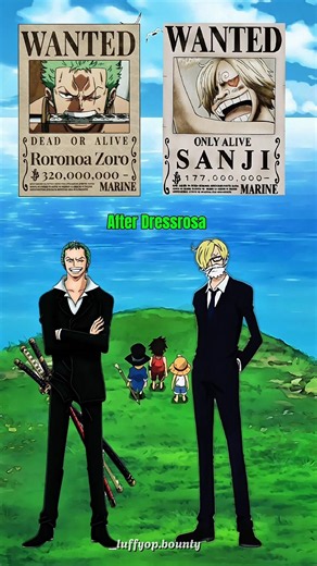 Zoro vs Sanji Bounty Comparison After Elbaf Arc #onepiece #edit