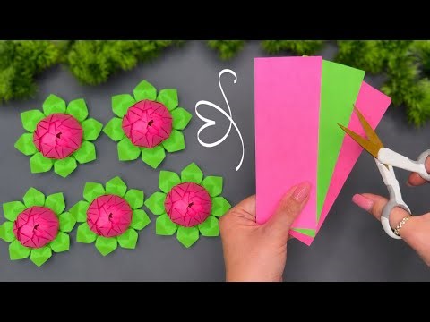 Easy Origami Lotus Flowers 🌸 Beautiful Paper Craft Ideas for Home Decor