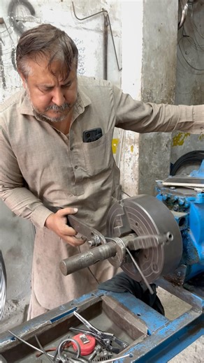 Simple Spring Making on Lathe Machine | Double Side Long Wire Spring | Iron Wire #youtubeshorts