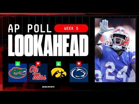 College Football Week 5 AP Top 25 LOOK AHEAD: Florida set to surge after win against Ole Miss & MORE