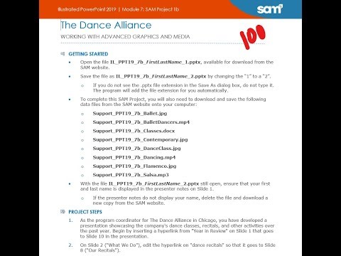 Illustrated PowerPoint 2019 | Module 7: SAM Project 1b