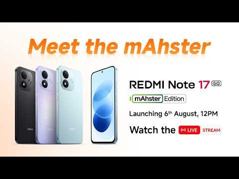 LIVE: REDMI Note 17 Launch | Unveiling The #mAhsterOfStrength