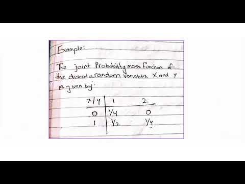 Jointly Distributed Discrete Random Variables | Checking Independence
