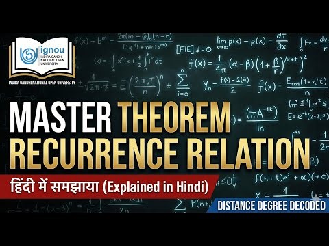 MCS-211: Master Theorem Solved Examples | Recurrence Relations Important Topic | IGNOU