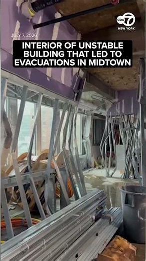 Video shows inside of unstable Midtown building that led to evacuations