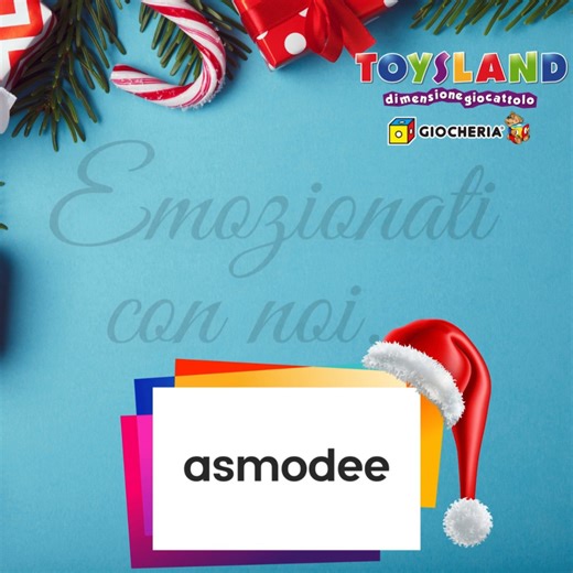 #toyslandgiocheria on Instagram: "🎄 A Natale divertiti con Asmodee e Toysland! Scopri i giochi da tavolo più amati: Dobble, Dixit, Ticket to Ride, Cortex, Exploding Kittens e tante altre idee perfette per grandi e piccoli. 🎁 Regali intelligenti, divertenti e pronti a trasformare ogni festa in un momento unico. ✨ Ti aspettiamo con promozioni natalizie e tutte le novità Asmodee 2025! #Asmodee #Natale2025 #Toysland #ToyslandGiocheria #Giochi #BoardGames #IdeeRegalo #ChristmasVibes #FamilyTime"