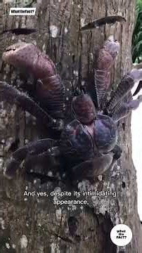 🦀 THIS CRAB CLIMBS TREES AND CRACKS COCONUTS! 😱 Nature is WILD! 🌴🔥Would you dare to get close? 👀