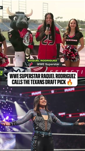 Raquel Rodriguez had fun announcing the Houston Texans' draft pick in Round 3 of the NFL Draft 😂
