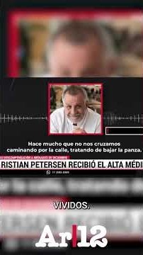 Christian Petersen habló tras recibir el alta médica