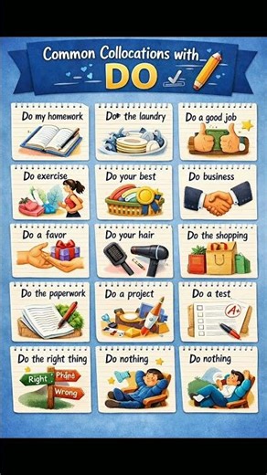 15 Common Collocations with DO | Learn English Fast 🔤