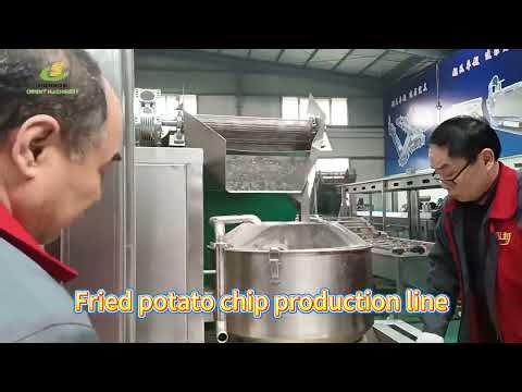 Automatic fried potato chips production line