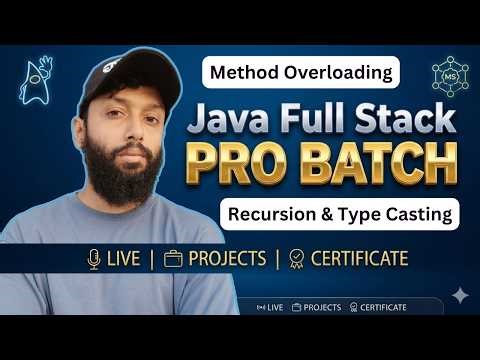 Master Java Method Overloading, Recursion & Type Casting 🚀 | Core Java Day-17