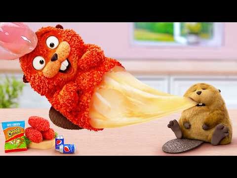 Oh My Mabel 💖 How To Make Mini HOPPERS Cheetos Cheese Sticks 🧀✨ Tina Mini Cooking