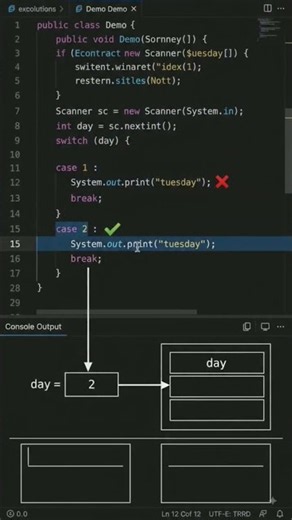 switch case (weekly) program in java # #javatutorial #coding #javaforbeginners #education #java