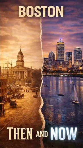 Boston Then and Now City evolution time lapse #history #architecture