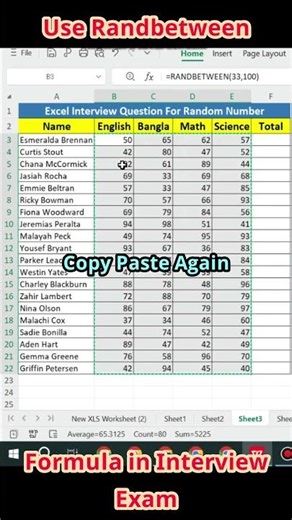 How to use random number formula in Microsoft excel. #excel #excelformula