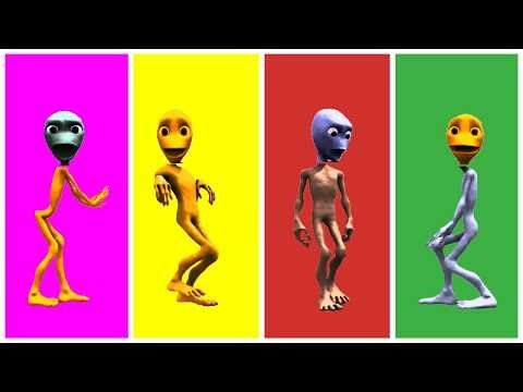 Green alien dance video - Dame TU Cosita Megamix battle - Remix music AI