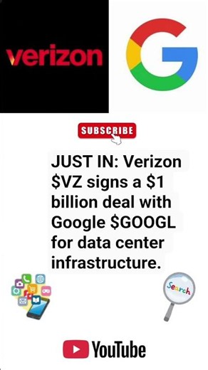 JUSTIN:Verizon $VZ signs a $1 billion deal with Google $GOOGL for data center infrastructure. #viral