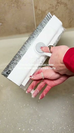 This floor scrubber does 3 jobs in one and keeps me off my knees 🙌🏼 makes cleaning floors and