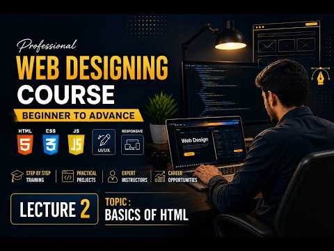 HTML Complete Tutorial for Beginners 2026 | Basic HTML Tags, Attributes & First Web Page | Lecture 2