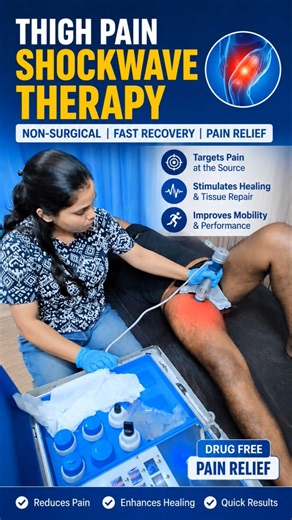 Thigh Pain Shockwave Therapy Fast Pain Relief Treatment | Physiotherapy for Muscle Pain #painrelief