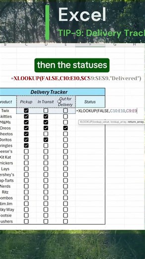 Excel Tips and Tricks 9: Delivery Tracker #excel #spreadsheetmagic #tipsandtricks