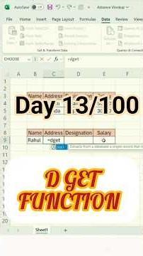 Excel Tip➖Day13 of 100@Use of Advance filter and DGet function in place of VLOOKUP #excel #exceltips