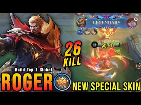26 Kills!! Ashbone Gunslinger Roger New SPECIAL Skin!! - Build Top 1 Global Roger ~ MLBB