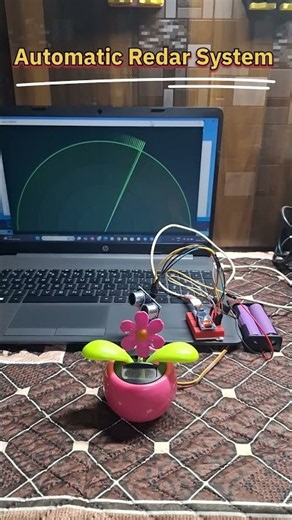 DIY Radar System using Arduino & Ultrasonic Sensor! 📡🤖 #Shorts #arduinoproject #ultrasonicsensor