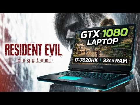 Resident Evil Requiem on GTX 1080 Laptop 🔥 FPS Test | Alienware 17 R4 . First launch of the game