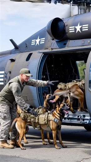 The Control These Military Dogs Have During Combat Jumps Is Insane #k9 #military #malinois
