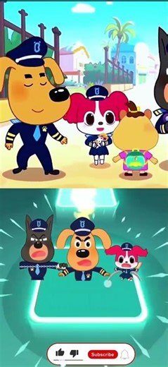 SHERIFF LABRADOR EXE vs DOBIE EXE vs SHERIFF PAPILLON EXE x Coffin Dance part 8438485 Tiles Hop