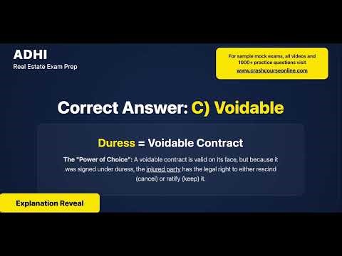 Void vs Voidable: The Most Confusing Contract Law Question (Real Estate Exam Prep)