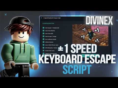 +1 SPEED Keyboard Escape Script 2026 | AUTO RUN + UNLOCK ALL | NO KEY | Roblox Script