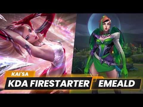 KDA FIRESTARTER Kaisa Skin | League of Legends | Emerald Chromas