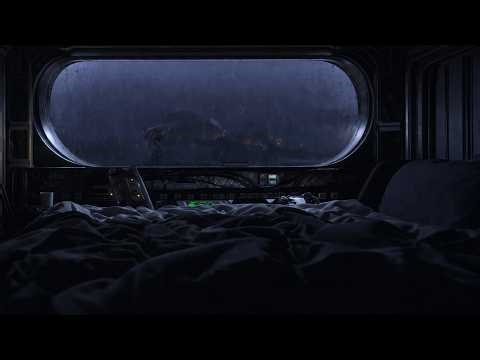 Rain on a Spaceship Window | Cozy Sci-Fi Ambience for Sleep & Focus | 2 Hours