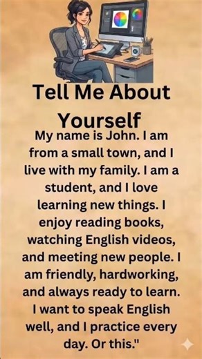 How to introduce myself in English.. #ytshorts #english