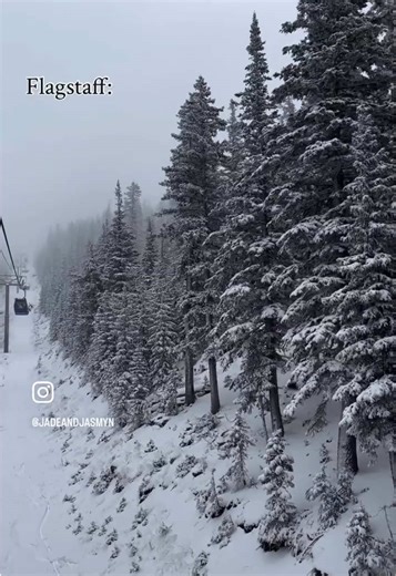 Take a quick road trip to find snow in Flagstaff! ❄️ Only about a 2 hour drive from Phoenix! ⛄️ #flagstaff #arizona #snow #ski #roadtrip